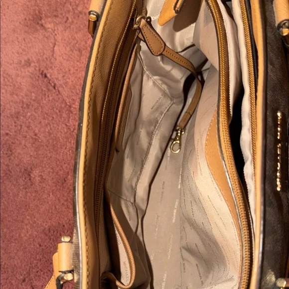 Michael Kors Black and Tan Signature Tote - Picture 8 of 11